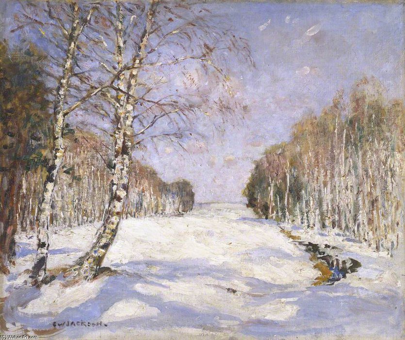 WikiOO.org - Εγκυκλοπαίδεια Καλών Τεχνών - Ζωγραφική, έργα τέχνης Frederick William Jackson - Shadows On The Snow