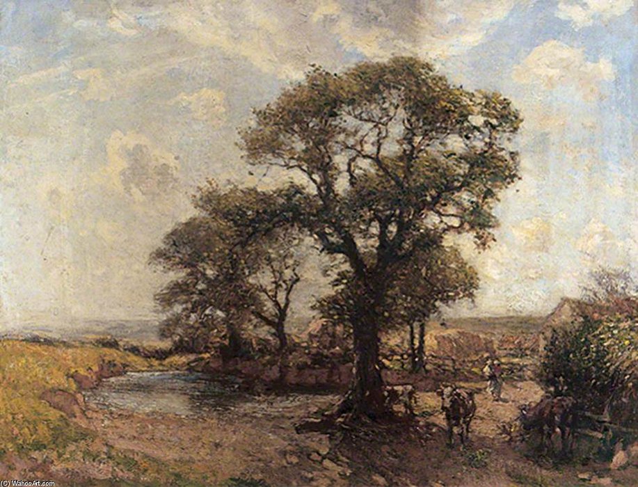 Wikioo.org - The Encyclopedia of Fine Arts - Painting, Artwork by Frederick William Jackson - The Farm Pond