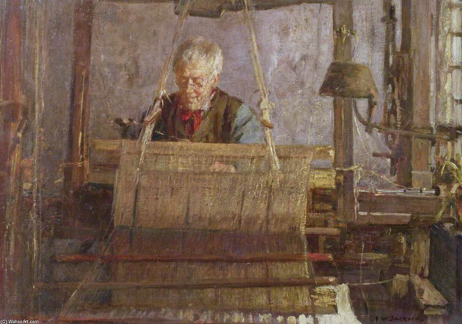 Wikioo.org - The Encyclopedia of Fine Arts - Painting, Artwork by Frederick William Jackson - The Last Of The Hand Loom Weavers