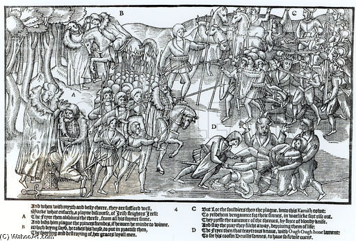 WikiOO.org - Encyclopedia of Fine Arts - Målning, konstverk Friedrich Van Hulsen - A Friar Encouraging An Irish Thief To Rebel Against Queen Elizabeth I