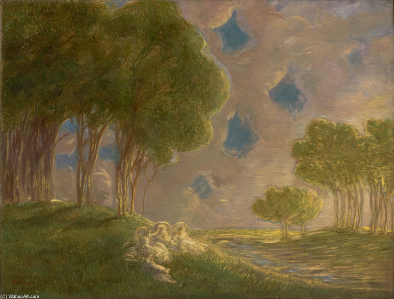 Wikioo.org - The Encyclopedia of Fine Arts - Painting, Artwork by Gaetano Previati - Landscape