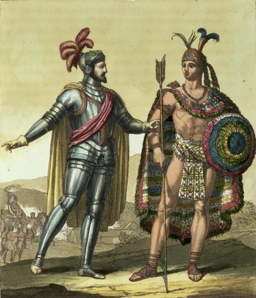 WikiOO.org - Encyclopedia of Fine Arts - Malba, Artwork Gallo Gallina - Conquistador With A Native American Chief