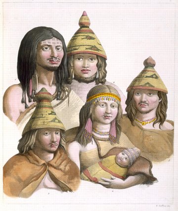Wikioo.org - The Encyclopedia of Fine Arts - Painting, Artwork by Gallo Gallina - Details Of Headdresses In North West America