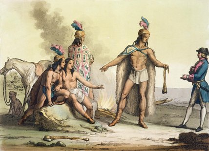 Wikioo.org - The Encyclopedia of Fine Arts - Painting, Artwork by Gallo Gallina - Indians Of Patagonia