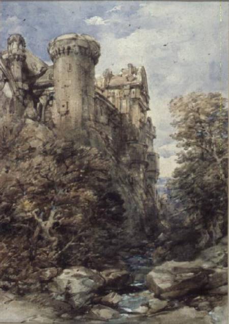 WikiOO.org - Encyclopedia of Fine Arts - Maleri, Artwork George Cattermole - Craigmillar Castle