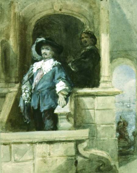 Wikioo.org - Bách khoa toàn thư về mỹ thuật - Vẽ tranh, Tác phẩm nghệ thuật George Cattermole - Sir Thomas Wentworth (afterwards Earl Of Strafford) And John Pym