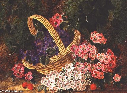 Wikioo.org – L'Enciclopedia delle Belle Arti - Pittura, Opere di George Clare - cesto di fiori