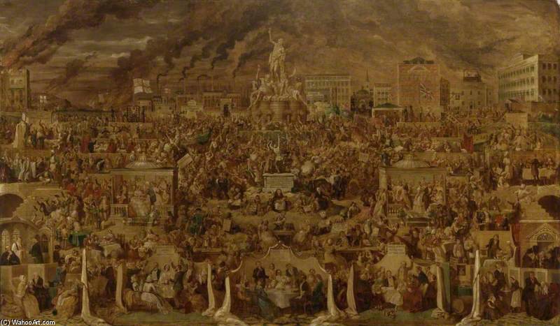 Wikioo.org - The Encyclopedia of Fine Arts - Painting, Artwork by George Cruikshank - The Worship Of Bacchus