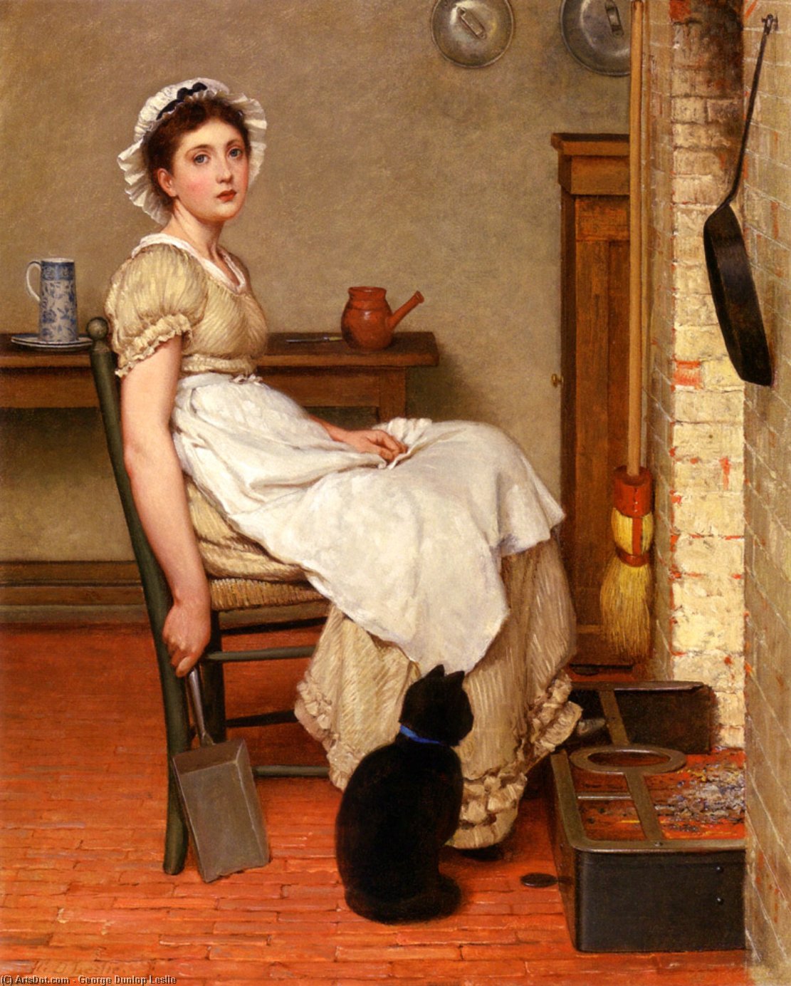 Wikioo.org - The Encyclopedia of Fine Arts - Painting, Artwork by George Dunlop Leslie - Her First Place