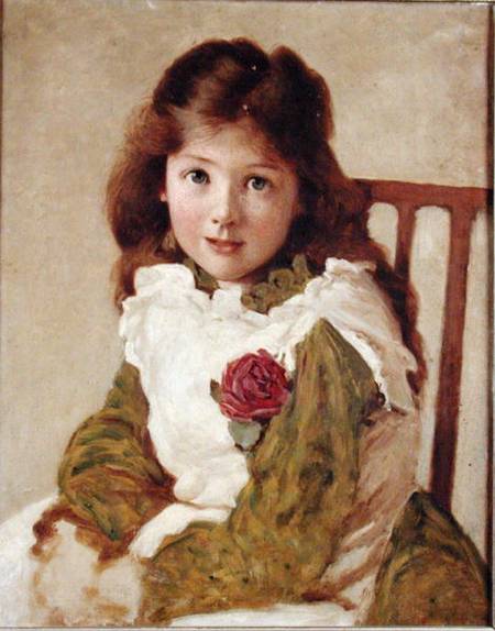 WikiOO.org - Enciklopedija dailės - Tapyba, meno kuriniai George Dunlop Leslie - Portrait Of The Artist's Daughter