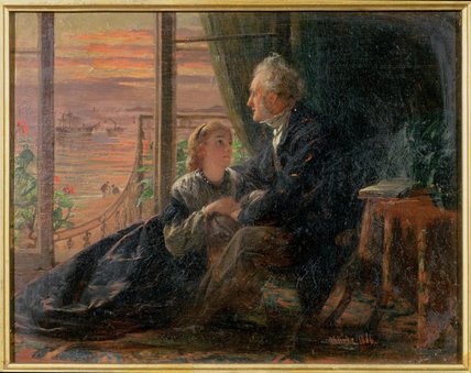 Wikioo.org - สารานุกรมวิจิตรศิลป์ - จิตรกรรม George Elgar Hicks - Evening Tales