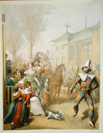 WikiOO.org - Encyclopedia of Fine Arts - Lukisan, Artwork George Emmanuel Opitz - Mardi-gras, Boulevard Des Italiens,
