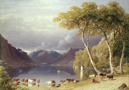 Wikioo.org - The Encyclopedia of Fine Arts - Painting, Artwork by George Fennel Robson - Head Of Ullswater In The Lake District