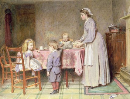 WikiOO.org - Εγκυκλοπαίδεια Καλών Τεχνών - Ζωγραφική, έργα τέχνης George Goodwin Kilburne - Tea Time