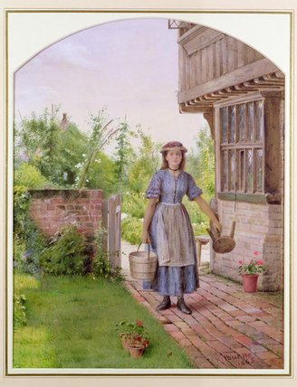 WikiOO.org - Encyclopedia of Fine Arts - Maleri, Artwork George Goodwin Kilburne - The Young Milkmaid