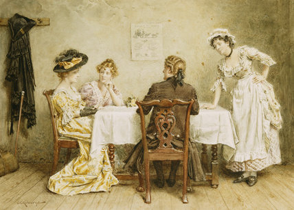WikiOO.org - Encyclopedia of Fine Arts - Maleri, Artwork George Goodwin Kilburne - Travellers