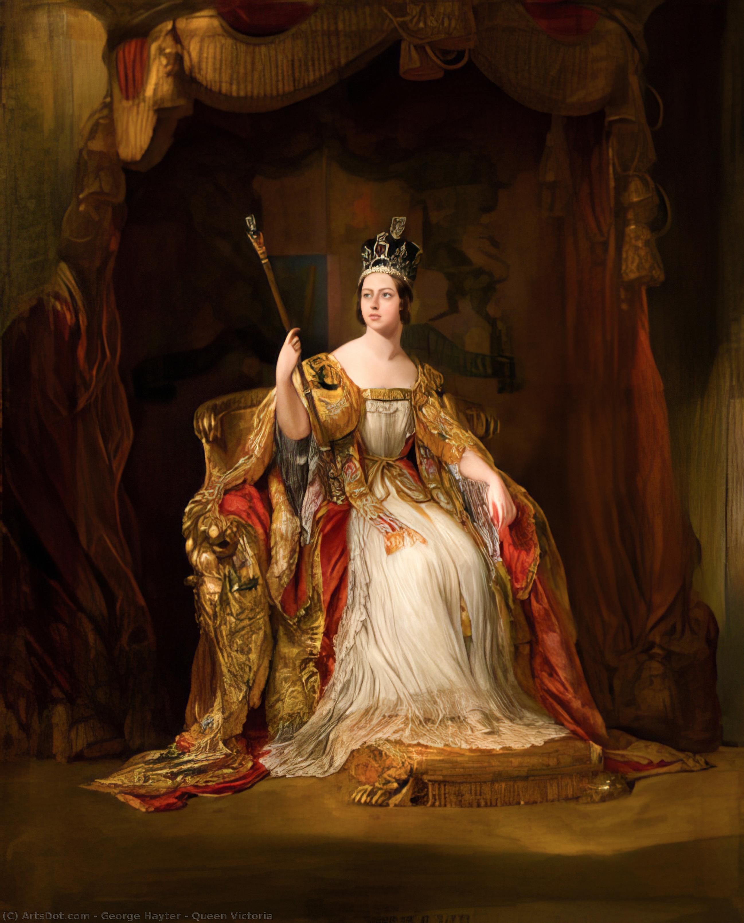 WikiOO.org - Енциклопедія образотворчого мистецтва - Живопис, Картини
 George Hayter - Queen Victoria
