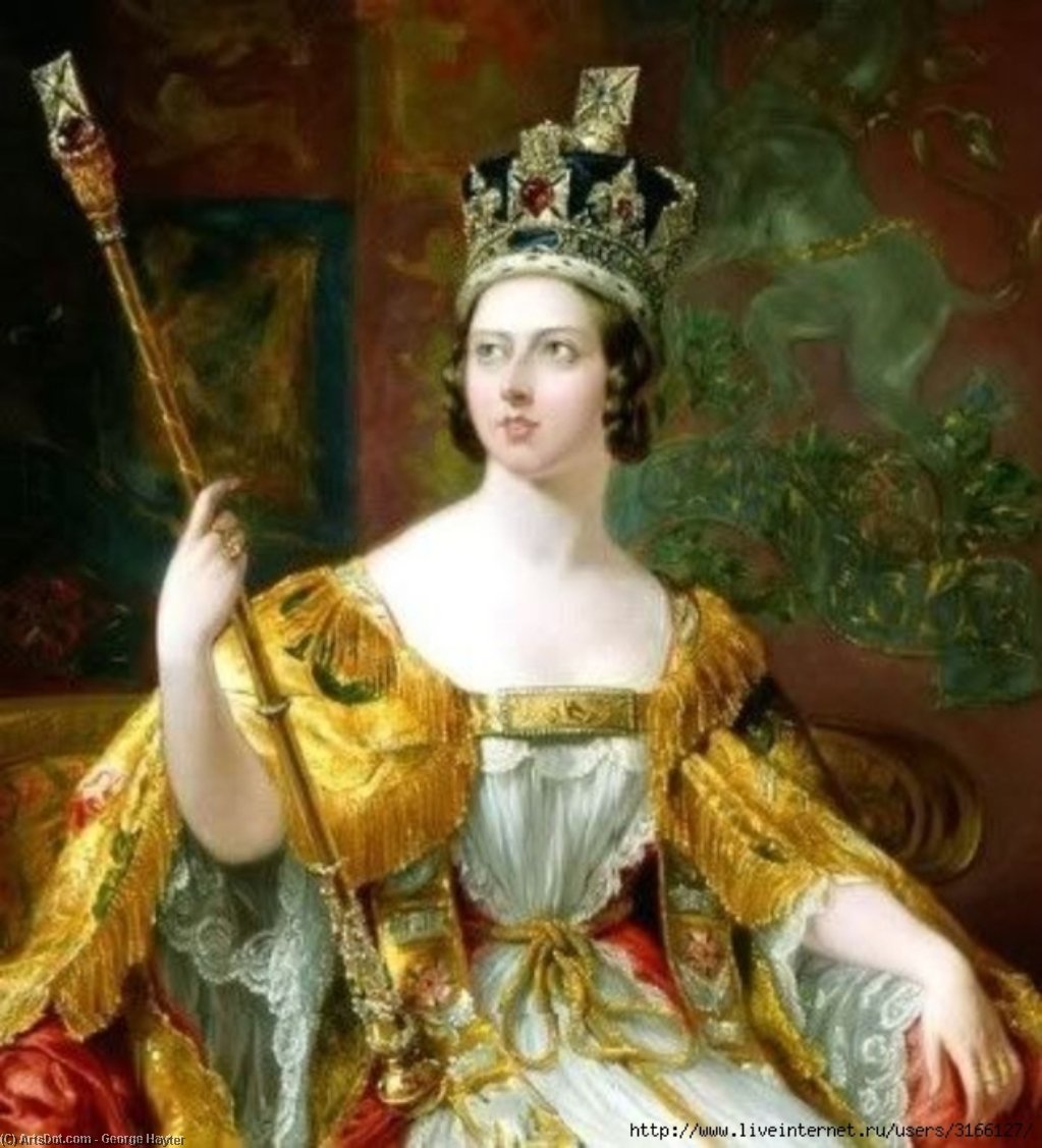 Wikioo.org - The Encyclopedia of Fine Arts - Painting, Artwork by George Hayter - Queen Victoria In Her Coronation Robes