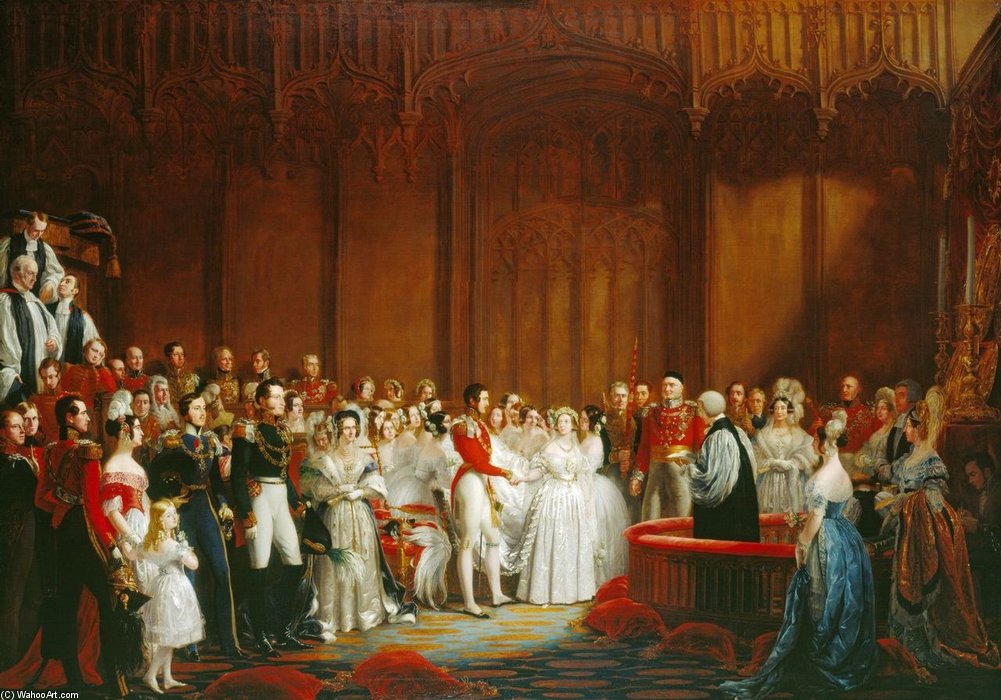 Wikioo.org - The Encyclopedia of Fine Arts - Painting, Artwork by George Hayter - The Marriage Of Queen Victoria