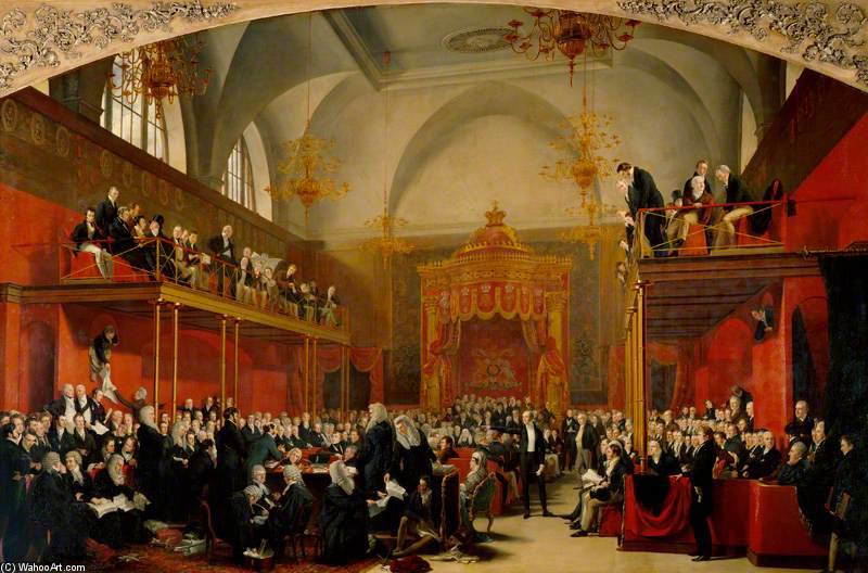 WikiOO.org - Encyclopedia of Fine Arts - Maleri, Artwork George Hayter - The Trial Of Queen Caroline