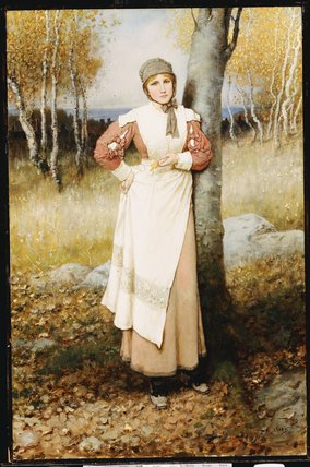 Wikioo.org - The Encyclopedia of Fine Arts - Painting, Artwork by George Henry Boughton - A Rose In New England