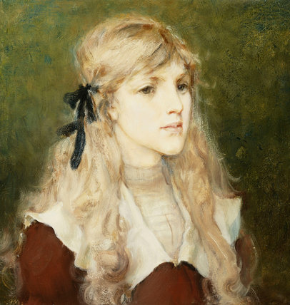 WikiOO.org - אנציקלופדיה לאמנויות יפות - ציור, יצירות אמנות George Henry Boughton - Portrait Of Esme Robb -