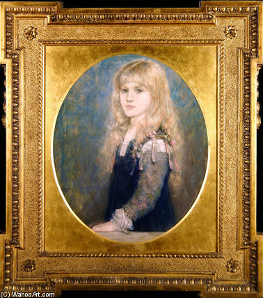 Wikioo.org - สารานุกรมวิจิตรศิลป์ - จิตรกรรม George Henry Boughton - Portrait Of Esme Robb1