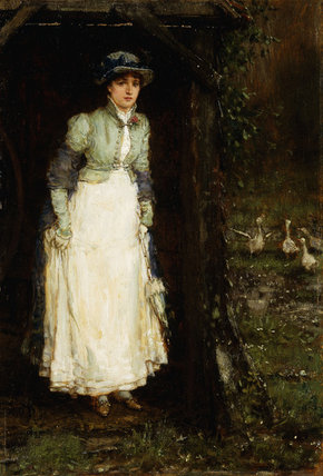 Wikioo.org - The Encyclopedia of Fine Arts - Painting, Artwork by George Henry Boughton - Spring Showers
