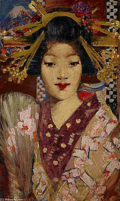 WikiOO.org - אנציקלופדיה לאמנויות יפות - ציור, יצירות אמנות George Henry Lewes - Geisha Girl