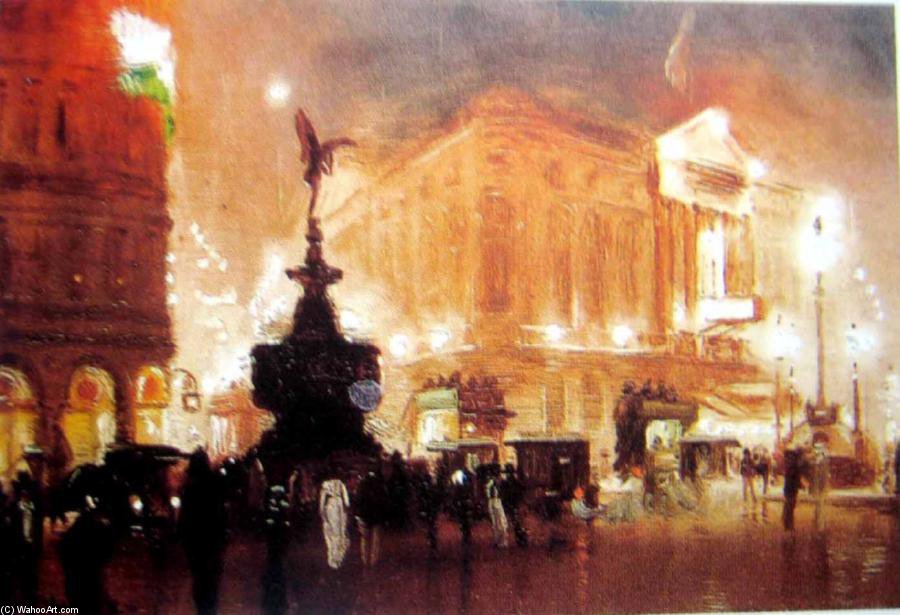 WikiOO.org - Encyclopedia of Fine Arts - Malba, Artwork George Hyde Pownall - Piccadilly Circus