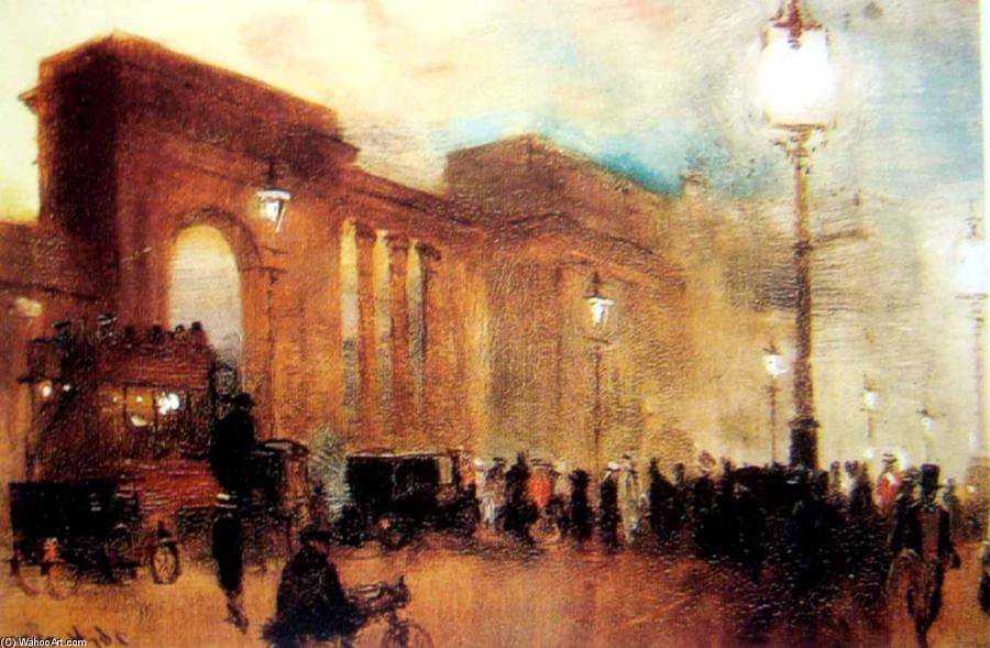 Wikioo.org - The Encyclopedia of Fine Arts - Painting, Artwork by George Hyde Pownall - Summer Sunday Evening, Hyde Park