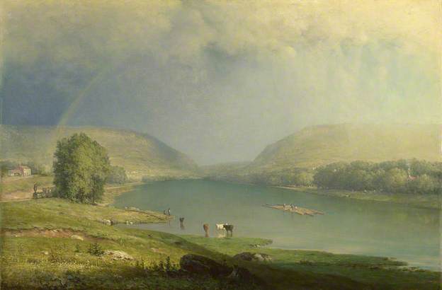 Wikioo.org - The Encyclopedia of Fine Arts - Painting, Artwork by George Innes - The Delaware Water Gap