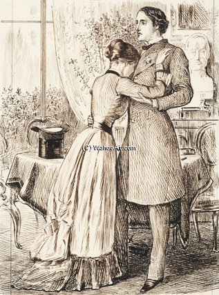 WikiOO.org - Encyclopedia of Fine Arts - Maleri, Artwork George Louis Palmella Busson Du Maurier - My Darling Girl