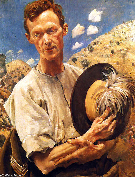 Wikioo.org - The Encyclopedia of Fine Arts - Painting, Artwork by George Lambert - A Sergeant Of The Light Horse