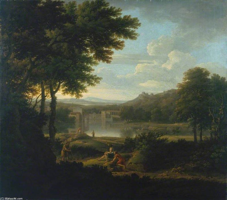 WikiOO.org - Güzel Sanatlar Ansiklopedisi - Resim, Resimler George Lambert - Classical Landscape -