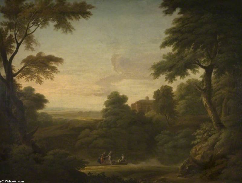 WikiOO.org - Енциклопедия за изящни изкуства - Живопис, Произведения на изкуството George Lambert - Classical Landscape -