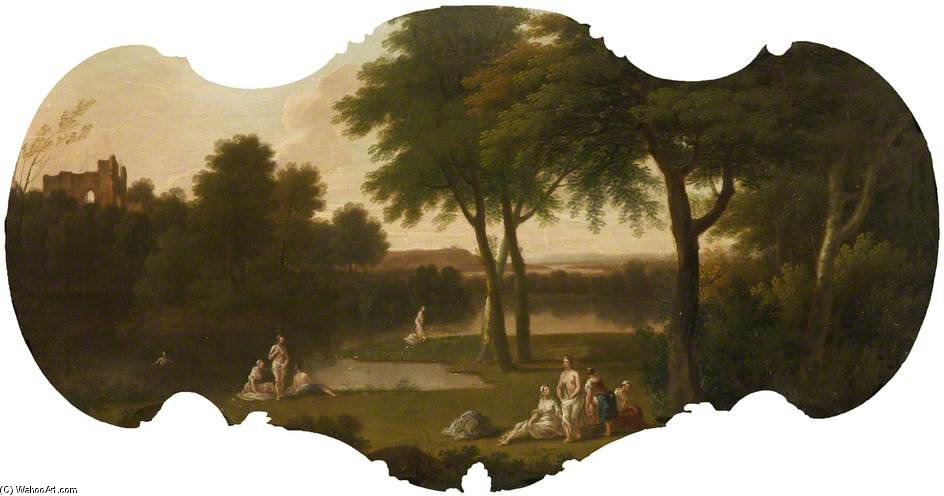 WikiOO.org - Güzel Sanatlar Ansiklopedisi - Resim, Resimler George Lambert - Classical Landscape