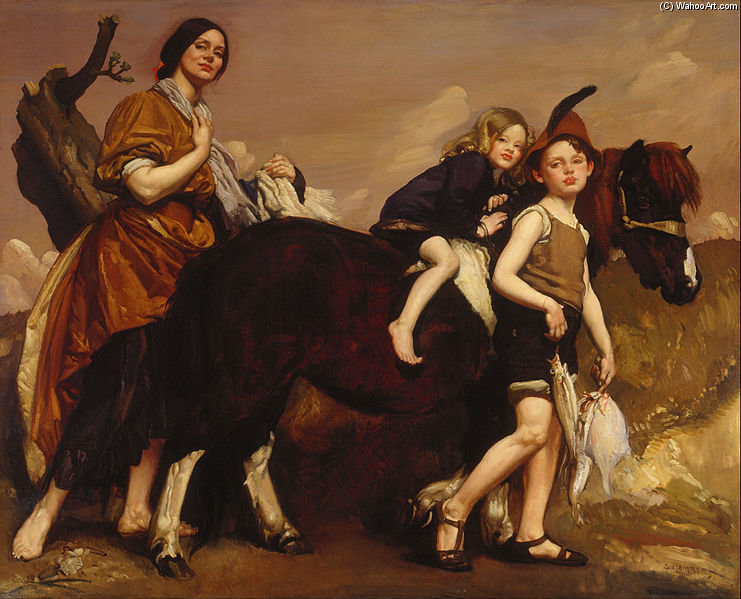 Wikioo.org - The Encyclopedia of Fine Arts - Painting, Artwork by George Lambert - Holiday In Essex
