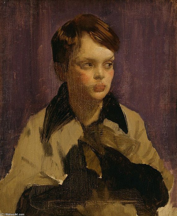 Wikoo.org - موسوعة الفنون الجميلة - اللوحة، العمل الفني George Lambert - Portrait Of Maurice Lambert