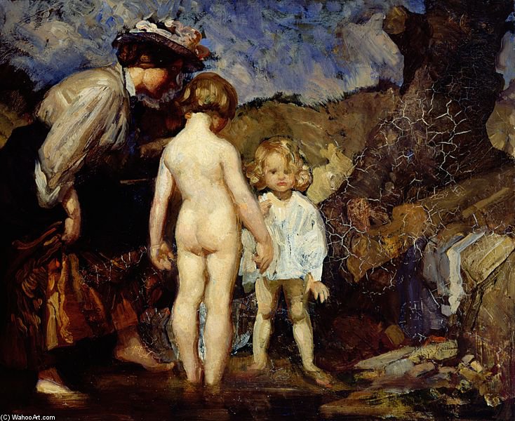 WikiOO.org - Encyclopedia of Fine Arts - Maleri, Artwork George Lambert - The Pond