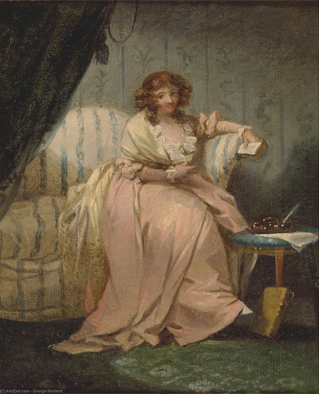 Wikioo.org - The Encyclopedia of Fine Arts - Painting, Artwork by George Morland - A Woman Called Anne, The Artist's Wife