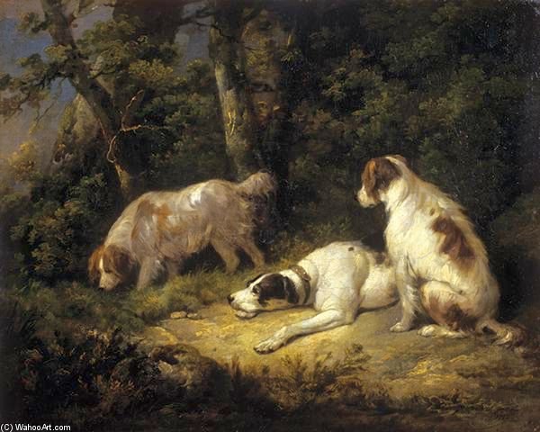 Wikioo.org - The Encyclopedia of Fine Arts - Painting, Artwork by George Morland - Dogs