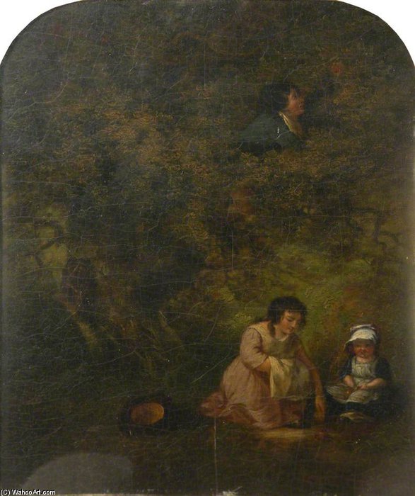 Wikioo.org - The Encyclopedia of Fine Arts - Painting, Artwork by George Morland - Gathering Fruit
