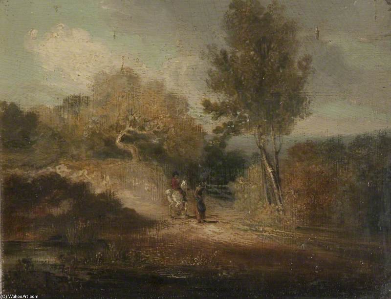 Wikioo.org - The Encyclopedia of Fine Arts - Painting, Artwork by George Morland - Huntsman Asking The Way