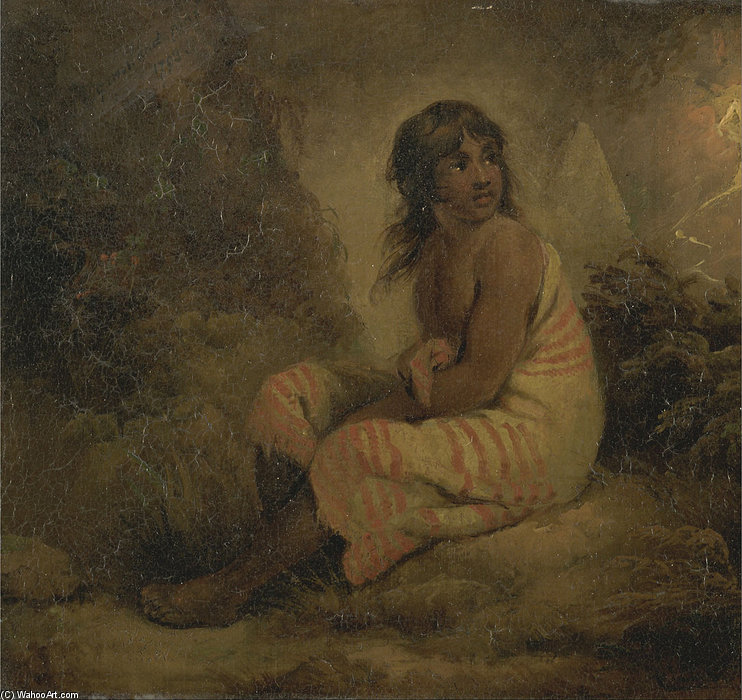 WikiOO.org - Encyclopedia of Fine Arts - Malba, Artwork George Morland - Indian Girl