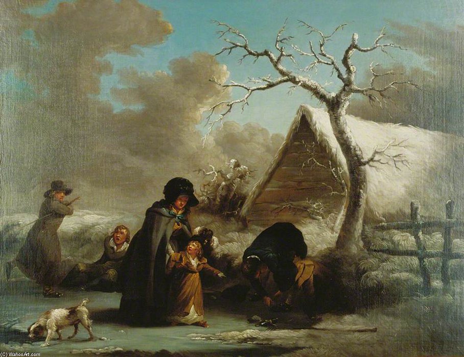 Wikioo.org - The Encyclopedia of Fine Arts - Painting, Artwork by George Morland - Skating