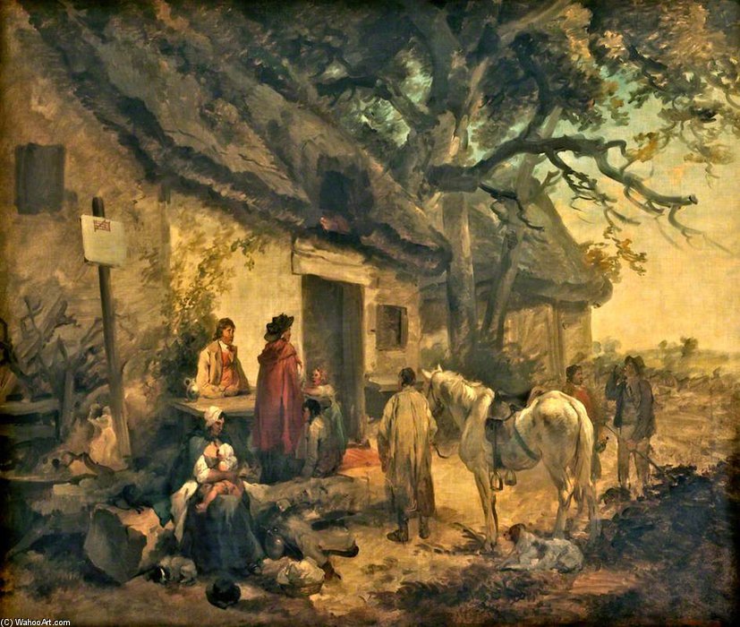 Wikioo.org - The Encyclopedia of Fine Arts - Painting, Artwork by George Morland - The Roadside Inn