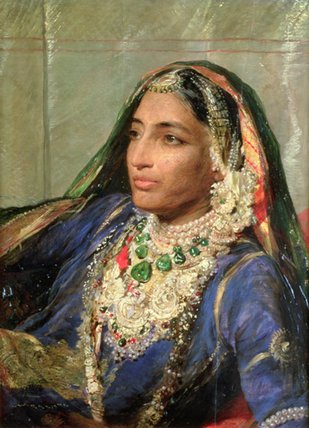 WikiOO.org - Encyclopedia of Fine Arts - Maleri, Artwork George Richmond - Portrait Of Rani Jindan Singh,