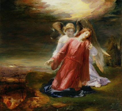 Wikioo.org – L'Enciclopedia delle Belle Arti - Pittura, Opere di George Richmond - il `agony` nel giardino