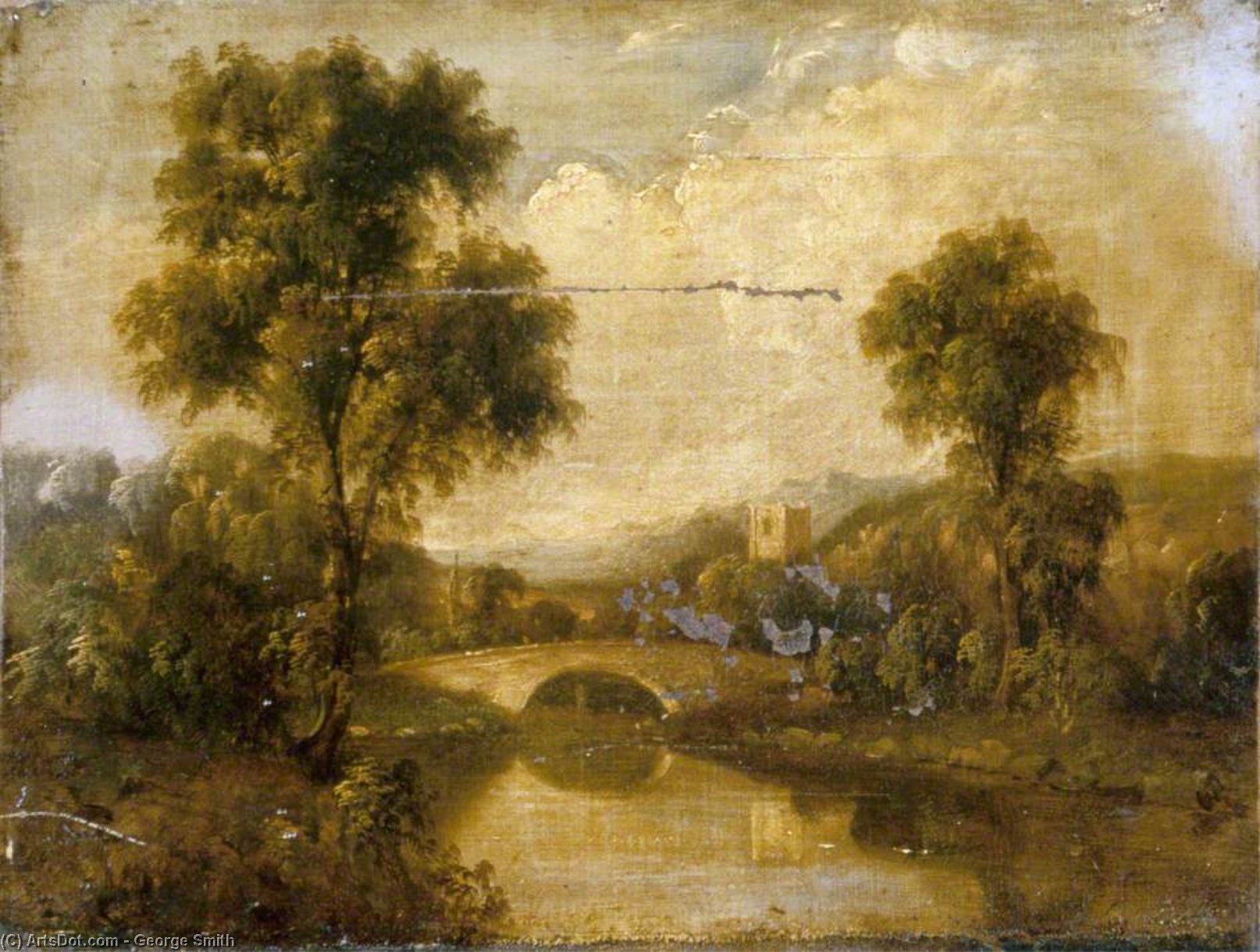 WikiOO.org - Encyclopedia of Fine Arts - Malba, Artwork George Smith - River Landscape